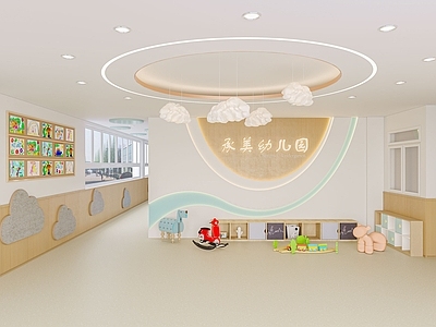 原木幼儿园 幼儿园 原木 幼儿园大厅