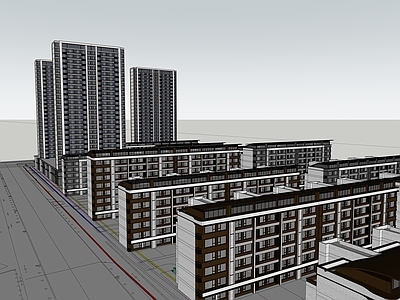 现代新中式高层住宅 洋房 居住区规划 高层