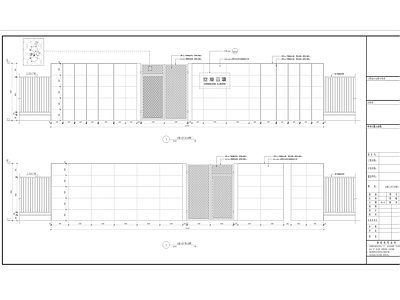 铁艺大门 现代出入口门禁 小区人行出入口 施工图