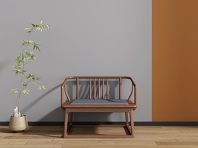 新中式休闲椅 休闲椅 禅椅 单椅 沙发椅