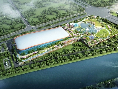 现代体育建筑 气膜运动场 屋顶景观 现代 工业