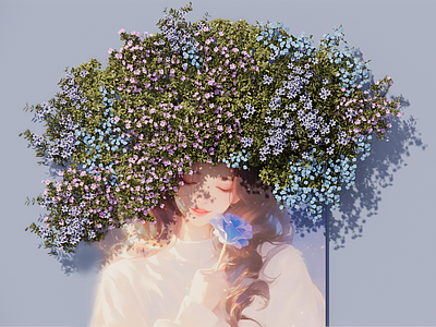 花草 爬藤 花墙 蔷薇