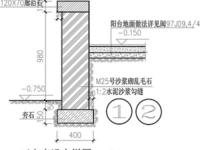 女儿墙节点 女儿墙大样 施工图