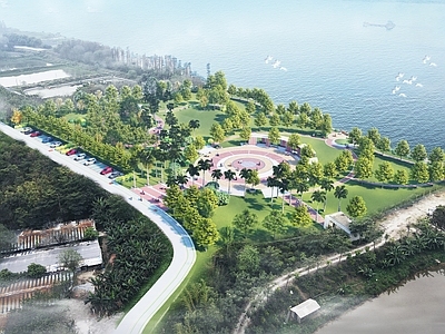 现代新中式滨水景观 碧道 公园景观 滨水公园