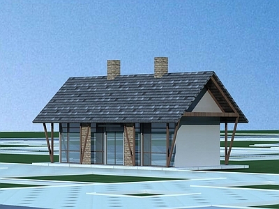 中式木屋 仿古小建筑 小木屋