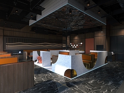 现代极简火锅店 餐饮类 自助餐 火锅 餐厅 现代