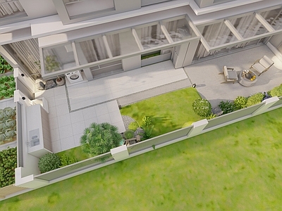 现代极简庭院 花园庭院 现代庭院 洋房庭院 土建水电 施工图
