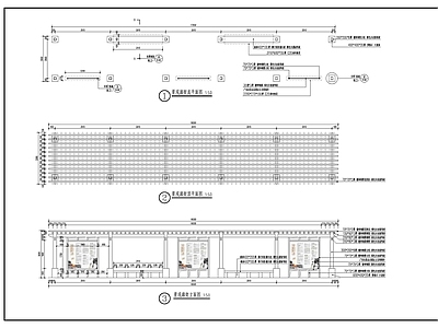 其他乡村景观 景观廊架 休闲廊架 花架 宣传廊架 施工图