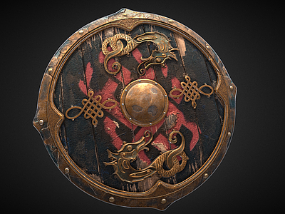 军事器材 维京盾牌铜 维京人盾牌 冷兵器 圆盾