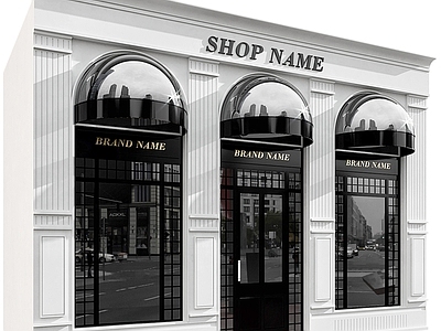 法式欧式橱窗 欧式商铺 橱窗