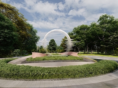现代雕塑 圆环雕塑
