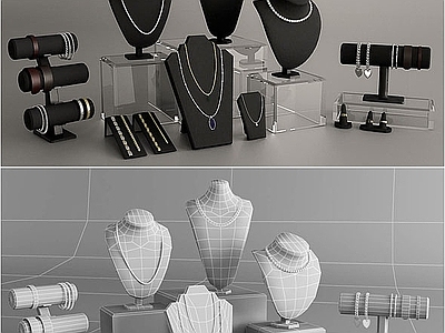 现代珠宝展示道具