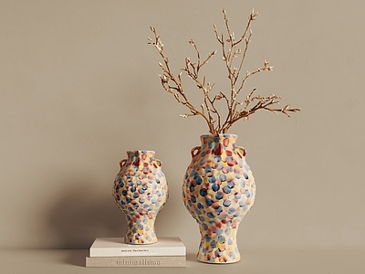 法式现代花艺 陶瓷花瓶 花艺摆件 装饰品 花艺