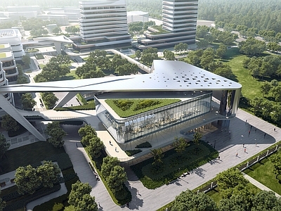 现代小公建 医院建筑 质子中心 科技展厅 三角体量 数据中心