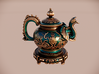 新中式中式其他摆件 象鼻形状茶壶 古董茶壶