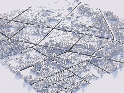现代鸟瞰规划 规划体块建筑 现代简模规划 城市建筑 体块素材鸟瞰 白膜配楼