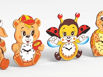 现代公用器材 可爱卡通造型儿童闹钟