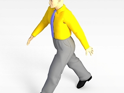 现代虚拟人物 行走的男人