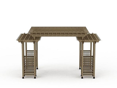 现代其他景观小品 实木凉亭
