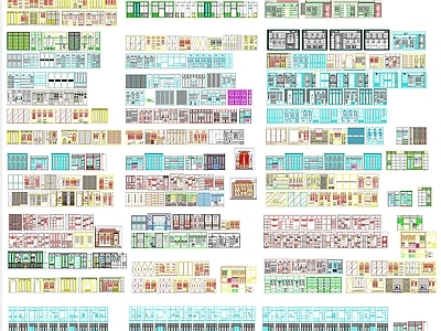 现代柜子 衣柜立面 施工图