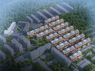现代简约其他住宅外观 现代 住宅区 安置房