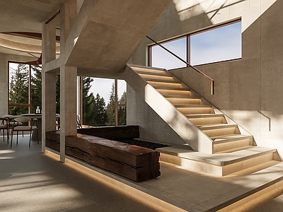 侘寂楼梯间 室内景观 楼梯植物造景 庭院小品 植物景观 楼梯造景