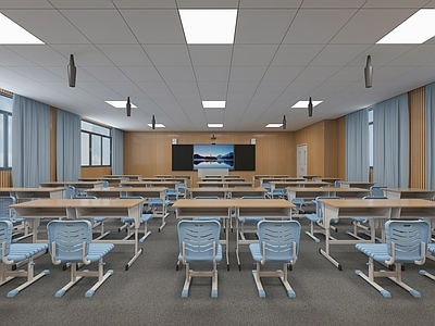 现代教室 多媒体教室 演播室 学校 课室