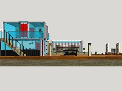 集装箱 集装箱建筑 集装箱休息驿站 临时建筑