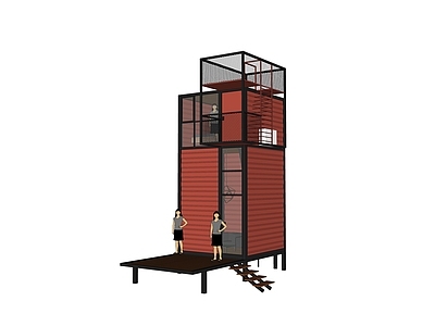 集装箱 集装箱建筑 集装箱观景台 临时建筑