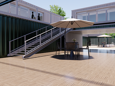 现代极简风格建筑 集装箱 空间规划