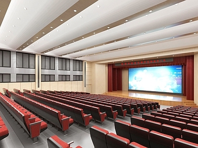 现代其他学校空间 现代多功能报告厅