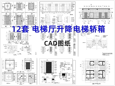 结构节点图 电梯厅 电梯轿箱 施工图