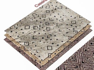 新中式中古地毯 CASSINA Tenere 布艺地毯 客厅地毯 花纹地毯