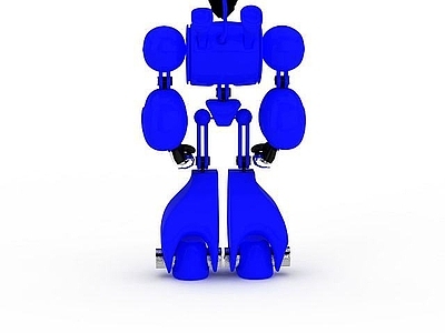 现代儿童玩具蓝色机器人