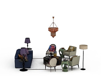 现代客厅休闲沙发