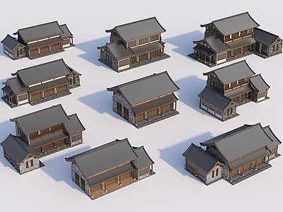 新中式中古乡村民房 新中式乡村自建房 民宿 农家乐 乡村民房 农村自建房
