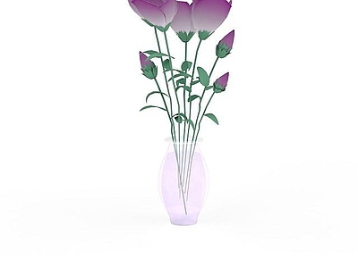 现代摆件组合 玻璃花瓶花饰