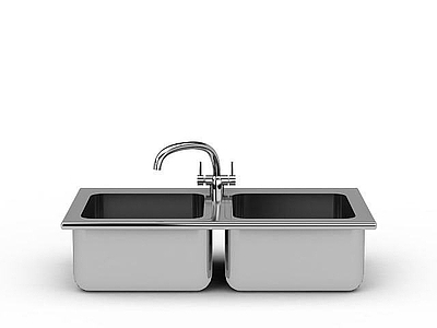 现代厨具 双盆不锈钢水槽