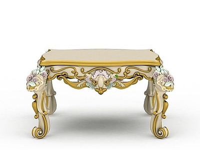 现代其他凳子 精美欧式雕花休闲凳