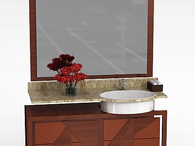 现代其他厨卫 欧式实木洗手台