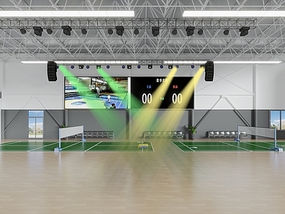现代体育馆 现代羽毛球场