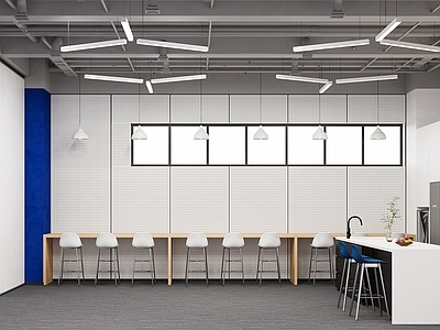 现代简约休息区 现代极简休息区