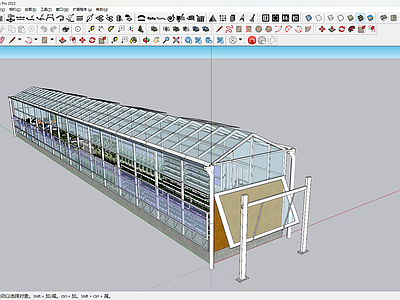 现代风格建筑 六合玻璃温室