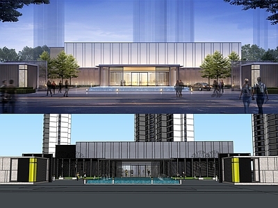 现代小公建 融创壹号院 亚洲豪宅 小区入口