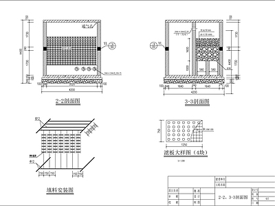水处理 小区生化池图 施工图