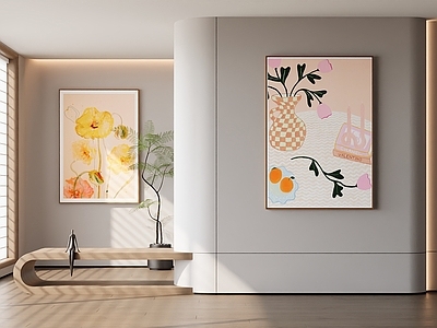 奶油北欧挂画 女孩房挂画 书房挂画 客厅挂画 办公室挂画 北欧奶油挂画