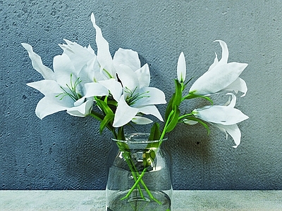 现代百合花装饰插花