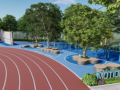 现代其他学校空间 运动区 排球场