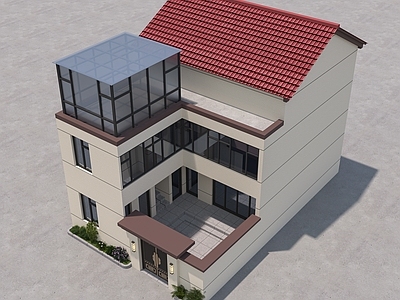 现代其他住宅外观 自建房 农村自建房 现代建筑 独立建筑 独立别墅