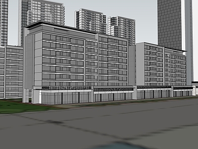 现代小区建筑 杭州绿城住宅小区 豪宅